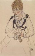 Egon Schiele The Artist' Wife,seated (mk12) painting